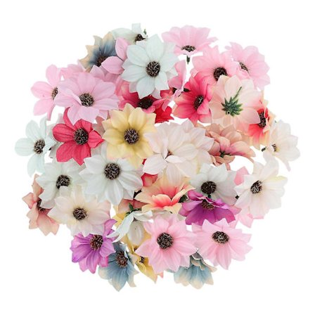 Askartelukukat Pieni Keinomargarita Kukka Koristeet Kodin Koristeluun Monivärinen 50kpl[D]