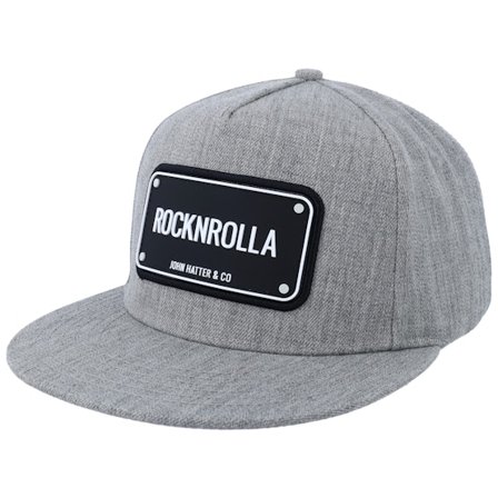 John Hatter & Co - Grå snapback Kasket - Flat Brim Rocknrolla Grey Grey Snapback @ Hatstore