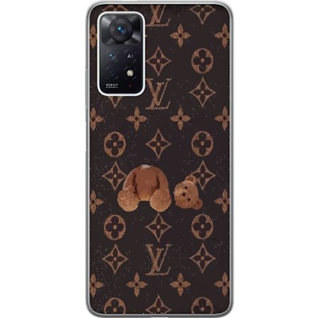 Yhteensopiva Puhelinkuori Xiaomi Xiaomi Redmi Note 11 Pro Ylellinen monogrammikuvio rikkinäisellä nalletaustalla pimeässä muotiestetiikassa