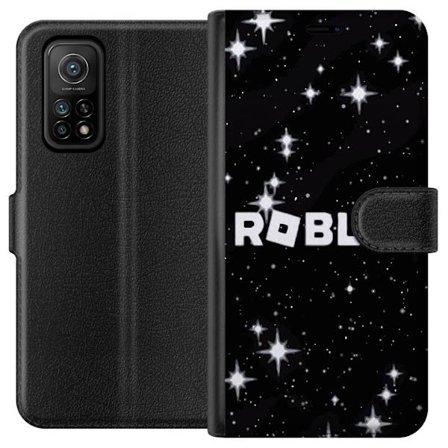 Kompatibel Tegnebogsetui til Xiaomi Mi 10T 5G Roblox Logo i Rummet med Stjerner
