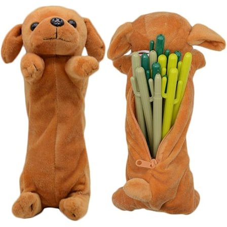 3D Hundformad Pennfodral, Plyschleksak Godis för Barn