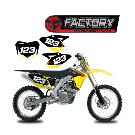 Factory Nummerplaatstickers - Suzuki RM-Z 250 2004-2026
