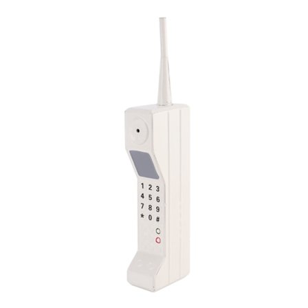 Mursten Mobiltelefon Model Vintage Mobiltelefon Rekvisit Gammeldags Simulering Fotografiske Rekvisitter Stiliserede Ornamenter Hvid