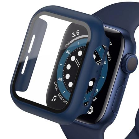 Apple Watch -kuori, kova kuori, Watch Case 9 8 7 6 5 4 38 40mm, lisävaruste, näytönsuoja iWatch, sarja 44mm 45mm 41mm 42mm, keskiyönsininen 8 Midnight