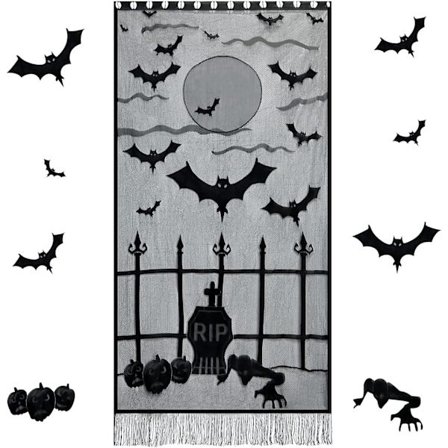 213x102cm Halloween-gardiner Halloween-dörrdekoration Halloween