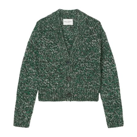 Marc O'Polo Cropped V-neck Vest , Groen , Dames , Maat: XL