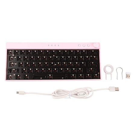 61 Tangenter RGB Hot Swap Mekaniskt Tangentbord DIY Kit Anpassat Gaming Tangentbord Rosa