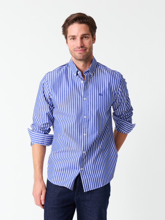 MATCH - Vincent skjorte - Regular fit - Jean Paul - Str. M - Herre - Skjorter - Blå - 100% bomull