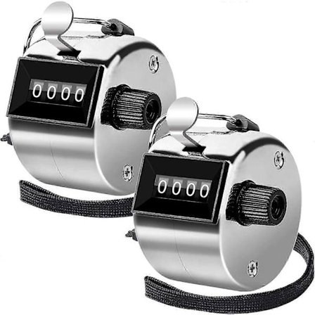 Handräknare Klickare 4-siffrig Silver 2st