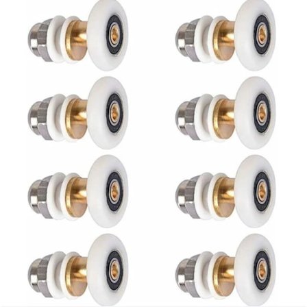 Suihkukaapin pyörät, liukuovien pyörät Suihkukaapin oven rullat Pyörän vaihto Pyörän halkaisija 27 mm, 8 kpl