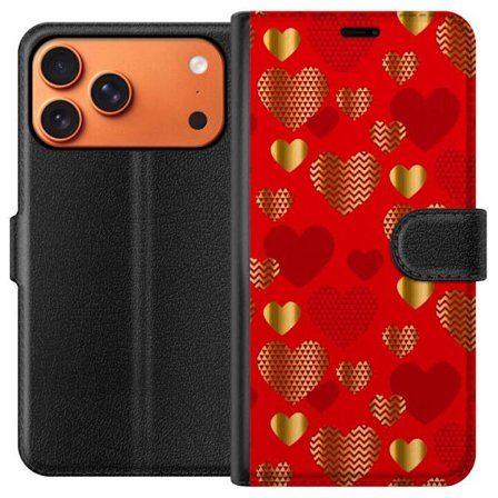 Yhteensopiva Lompakkokotelo Apple Apple iPhone 17 Pro Max GoldenHearts