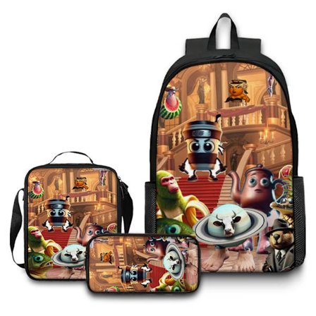 Italiensk Brainrot Digitaltryckt Axelväska Träfigur Shanhaijing Student Skolväska-7