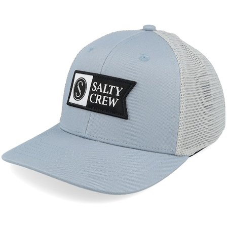 Salty Crew - Gris trucker Gorra - Kids Pinnacle Boys Retro Blue Fog/Silver Trucker @ Hatstore