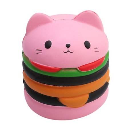 Squishies Jumbo Langsomt Stigende Kawaii Squishie Kat Hamburger Brød Legetøj