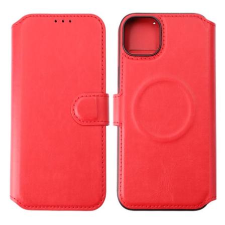 iPhone 15 Plus Plånboksfodral med Magsafe Rvelon - Röd Red