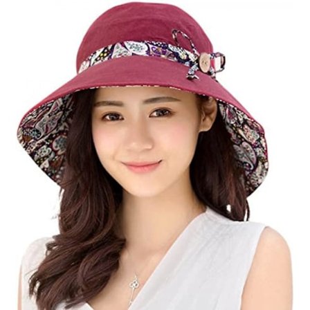 Dam solhatt sommar UPF 50+ UV-skydd strandhatt hopfällbar