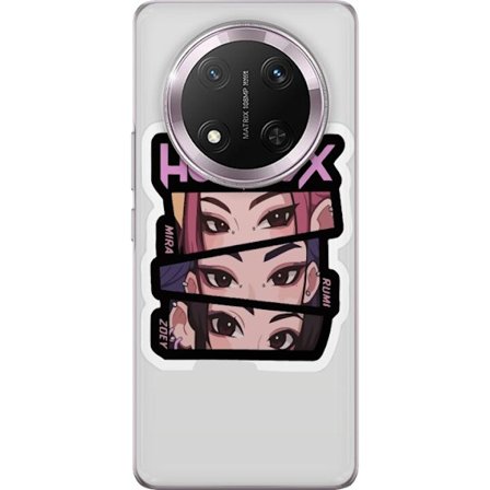 Yhteensopiva Puhelinkuori Honor Magic7 Lite K-pop-inspiroitunut futuristinen tyttöryhmä neonvaloissa ja kosminen sci-fi-kohtaus