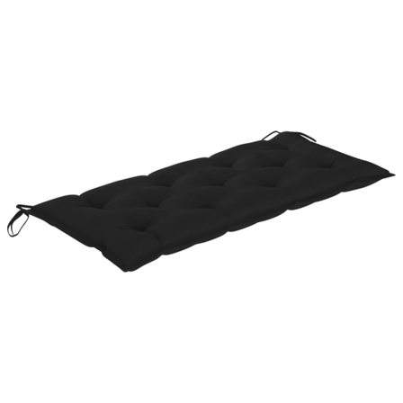 Vidaxl Bänkdyna För Trädgården Svart 120x50x7 Cm Tyg Svart