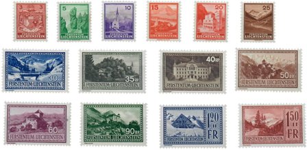 Liechtenstein 1934 - MICHEL 126-139 - Postfrisk