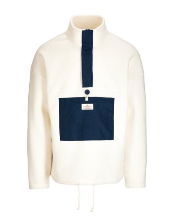 Amundsen V-Bond Waxed Fleece Mens Natural/Navy