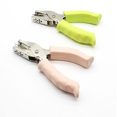 2 stk. Hulltang, Rund Hulltang, Metall Papir Hulltang Med Mykt Grep, For Håndverk Skrapbok Notatbok - yuhao