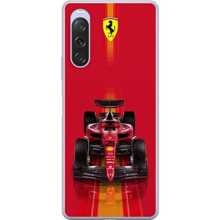 Yhteensopiva Puhelinkuori Sony Sony Xperia 10 V Ferrari Formula 1 -auto ikonisessa punaisessa muotoilussa urheilullisella tarkkuudella