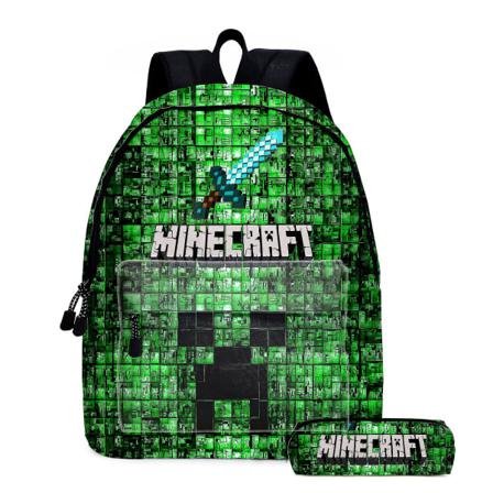 Minecraft Game Surrounding Backpack Stor Kapacitet Förvaring