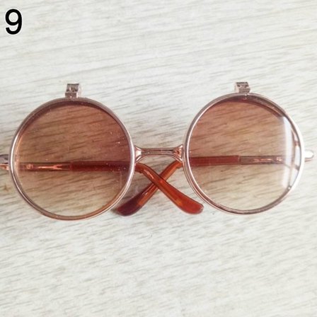 Söta runda plyschdockorglasögon 9 9