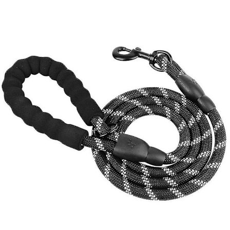 Almi 1,5 m hundkoppel, reflex, vadderat säkerhetskoppel, joggingkoppel, present till hundpromenad
