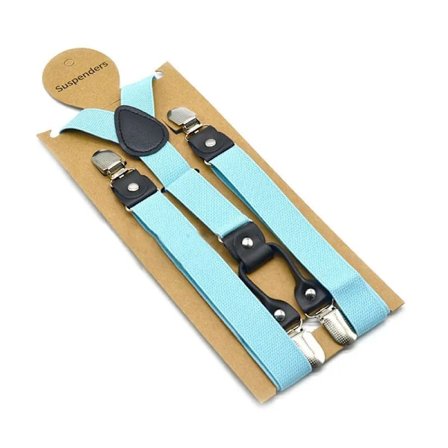 120 cm Svarta Hängslen för Män Justerbara Elastiska Herrhängslen med 4 Clips