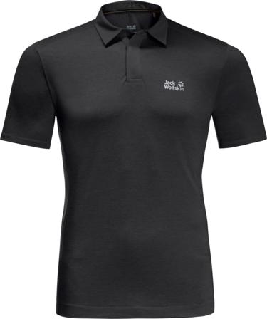 Jack Wolfskin Men's Pack & Go Polo Men short-sleeved sweaters Black XXL