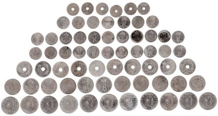 Danmark - Dubletlot nikkelmønter