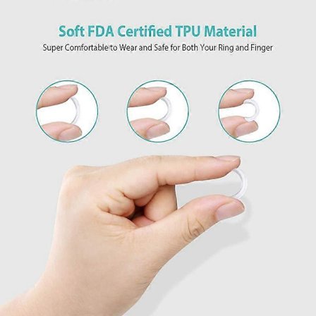 Sormuksen koon säätö silikoni näkymätön kirkas 8 kokoa löysien sormusten pienennin sopii kaikkiin (FMY)