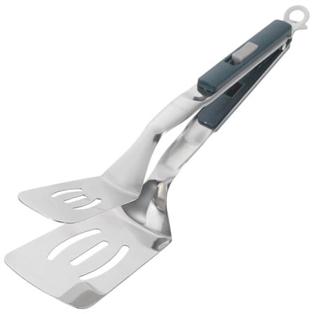 Anti-skåldings stekespade tang Multifunksjonell rustfritt stål klips Grill BBQ klemme stekespade