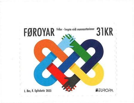 Færøerne - EUROPA 2023 Fred - Postfrisk selvklæbende frimærke