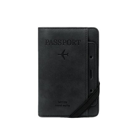 Passinhaltija / Matkalompakko RFID-suojauksella Black