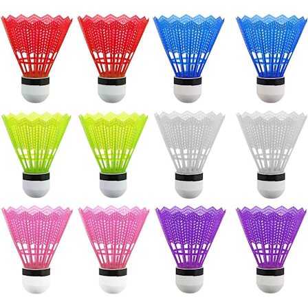 Pakke med 24 Badminton Shuttlecocks Badminton Plastball Skumhode for Barn Voksne Sportsaktiviteter Trening