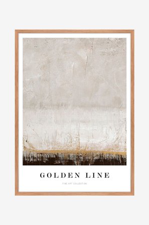 Malerifabrikken - Tavla Golden line, Ek ram - Beige - Tavlor - Från Homeroom