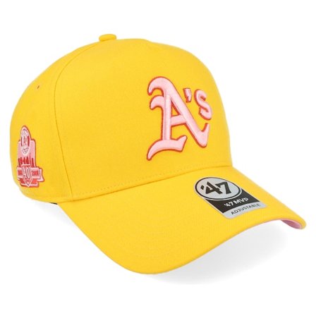 47 Brand - MLB Gul adjustable Keps - Hatstore Exclusive x Oakland Athletics Yellow Gold A-Frame Adjustable @ Hatstore