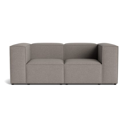 Lissabon 2 Personers Sofa - Danubio Lysegrå - Ekstra Holdbart & Blødt Kvalitetsstof - 200x100x72cm - Sofa, 2 Personers Sofa