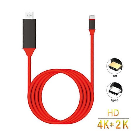 USB C til HDMI USB 3.1 Type C Han til HDMI Han 4K Højhastigheds Kabeladapter til 2017 MacBook