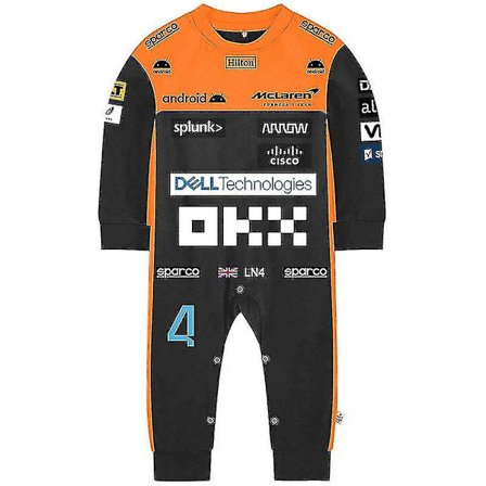 Tib 2023 Ny Sæson F1 Mclaren Baby Jumpsuit Formel 1 Team Racerbil Gulf Dreng Pige Børn Romper Forår Cool Baby Tøj