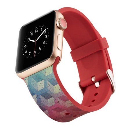 Apple Watch Series 4 44mm klockband av silikon - Kubmönster