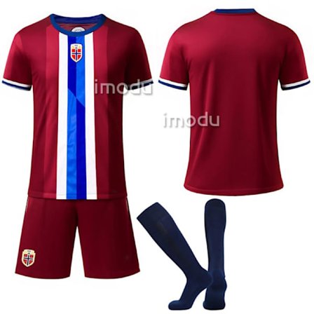 24-25 Norges landslags fotballdrakt for barn, Størrelse 24, Ungdomsfotballdrakt Norway no number
