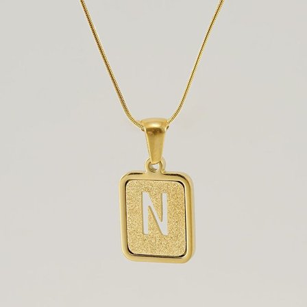 Initial Halskjede Bokstav Halskjede N N