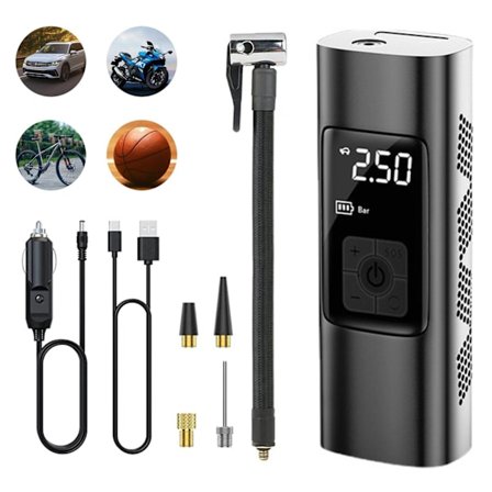 Nya Elektrisk pump Elektrisk luftpump med 6000mAh batteri, 150PSI port