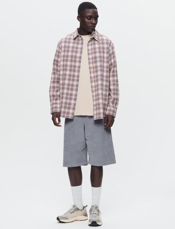 WOOD WOOD Wwbrett Corduroy Shorts - Grey - M