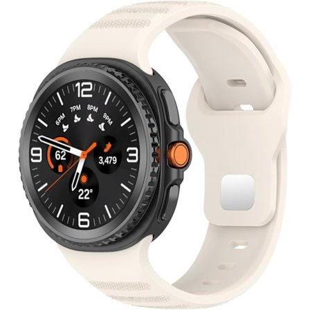 Armband för Samsung Galaxy Watch 8 40mm 44mm/Watch 8 Classic 46mm Enfärgad prickig silikonarmband (Stjärnljus)