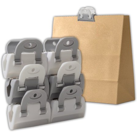 Suljettavat klipsit ruokapusseille ja kirjekuorille - 6 kpl - Plast, ZQKLA