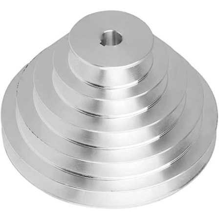 (aleko) Pagoda-hihnapyörä 5-vaiheinen 150 mm ulkohalkaisija A-tyyppinen hihnapyörä Pagoda V-hammashihnalle sisähalkaisija 20 mm, 5-vaiheinen 